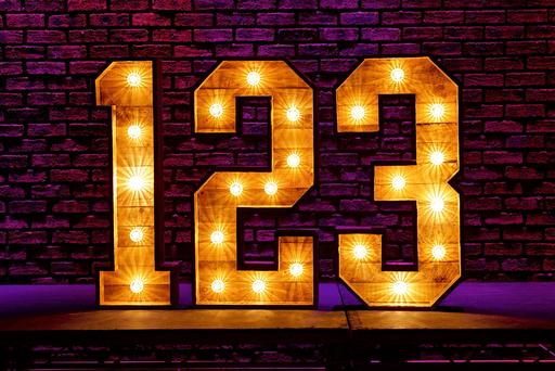4ft rustic light numbers
