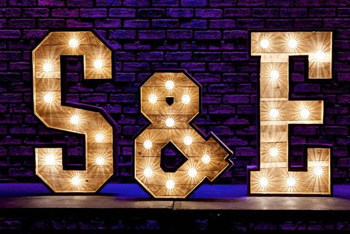 4ft rustic light up letter initials